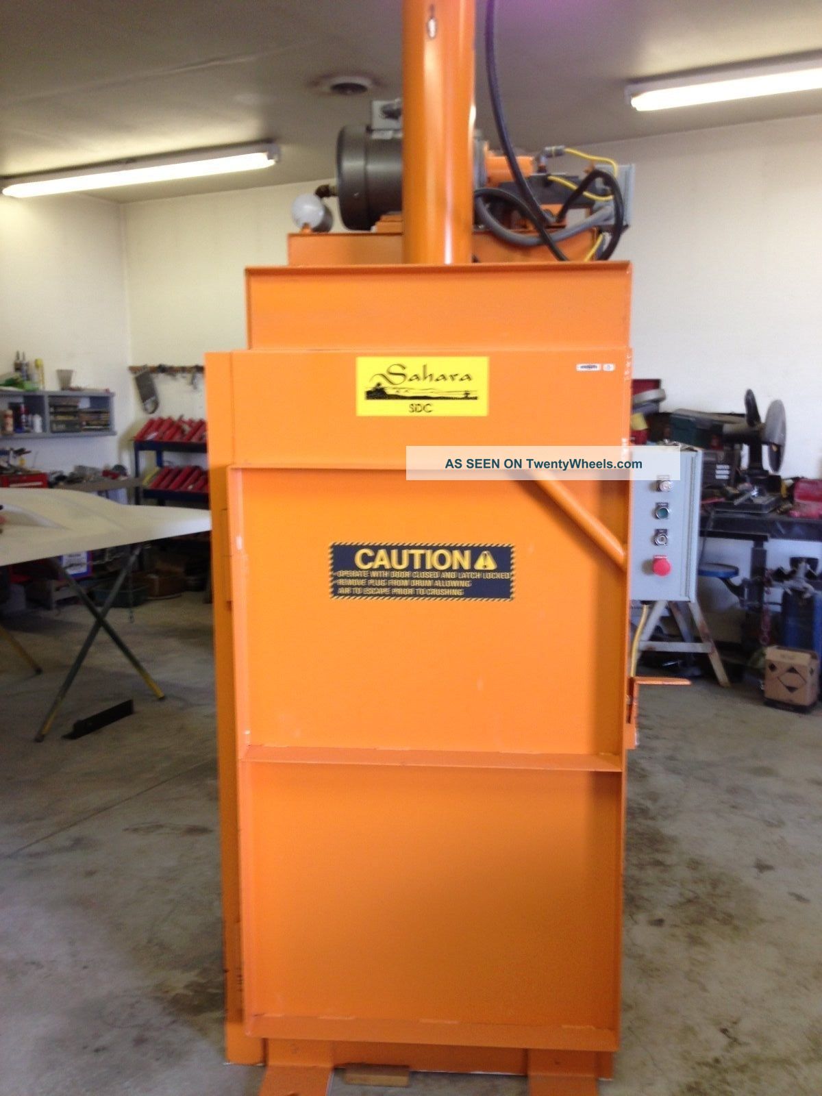 Drum Crusher Barrel Can Waste Cardboard Press