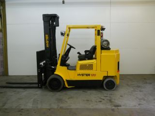 2002 Hyster 12000 Lb Capacity Lift Truck Forklift Triple Stage Mast Full Service photo