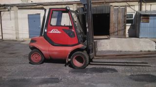 Linde Fork Lift - 10k Capacity - 13 ' Lift - 8 ' Forks Cushion Tire 7800 Hrs photo