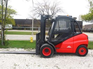 2006 Linde H50d 11000 Lb Capacity Forklift Lift Truck Pneumatic Tire Heated Cab photo