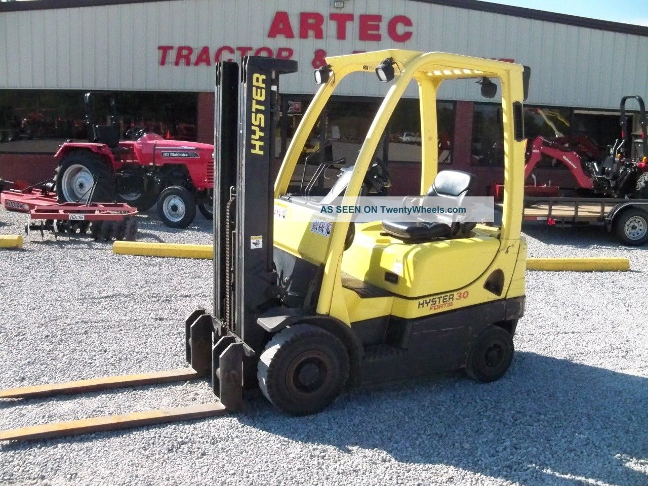 2007 Hyster H30ft Mast Forklift Tow Motor 14 ' Lift Height Yanmar Diesel