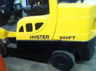 2008 Hyster Forklift,  Model: S80ft S/n G004v04161f 8,  000 Lb.  Capacity,  5,  759 Hr photo
