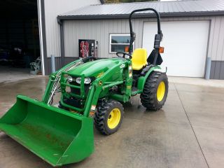 2012 John Deere 2520 4wd 27hp W/ 200cx Loader And Frontier 48 
