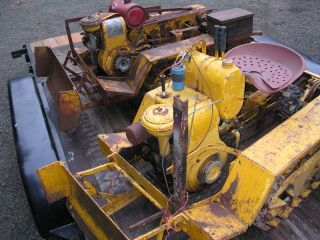 Vintage Antique Mini Dozer Bulldozer Crawler Tractor Agricat Two Of Them photo