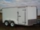 6x12 Enclosed Trailer Cargo Tandem Dual Double Axle V - Nose Lawn Motorcycle 14 Trailers photo 3