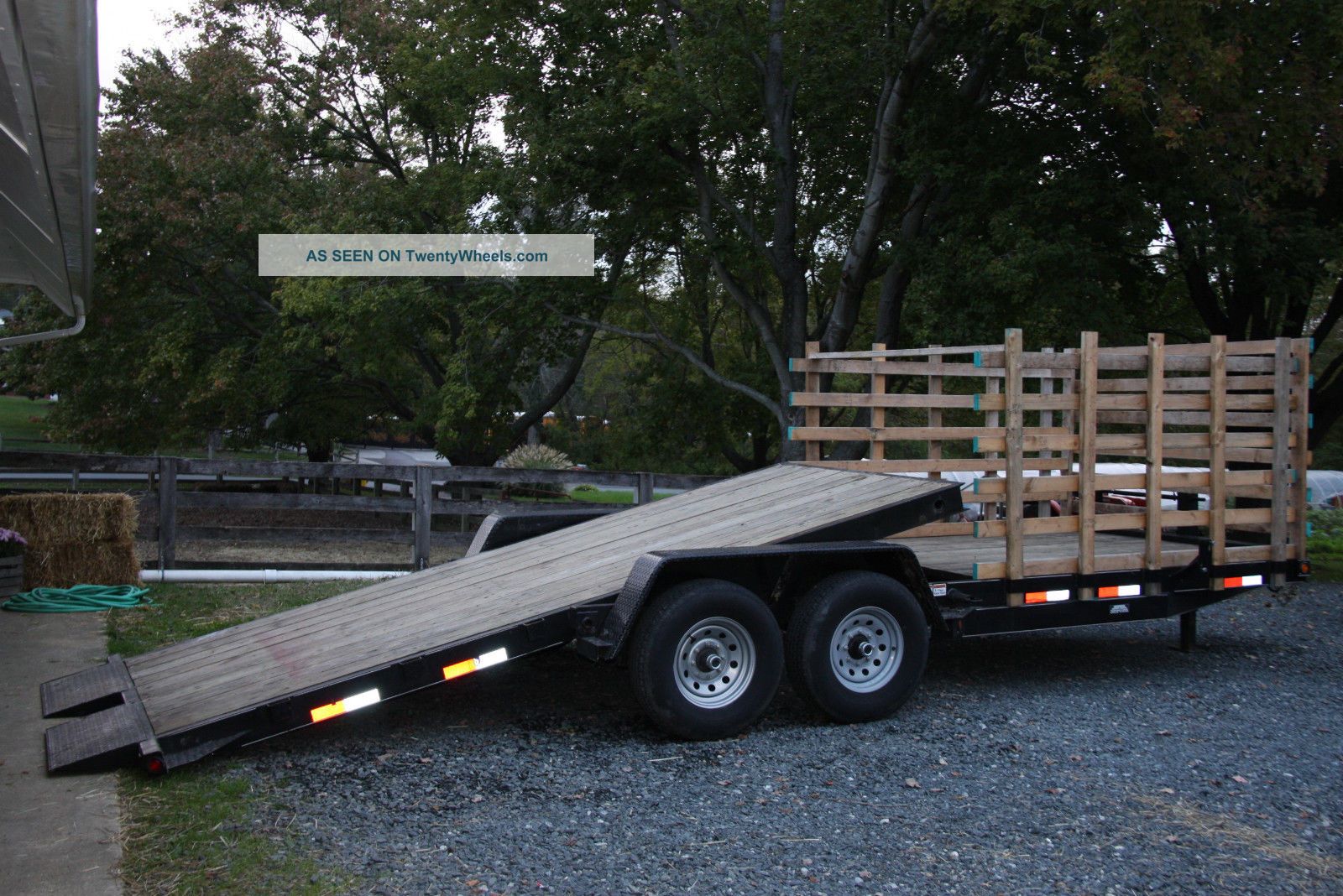 24 ' 7 Ton Tilt Bed Equipment Trailer Flatbed Car Trailer Does Not Need
