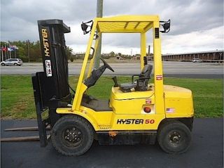 2004 Hyster H50xm Pneumatic Forklift Fork 5000lb Yard Truck Yale photo