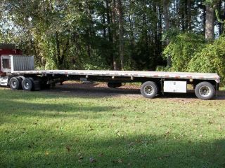 1998 Eagle Transcaft Spread Axle Air Ride Flatbed 48x96 Commercial Tailer photo