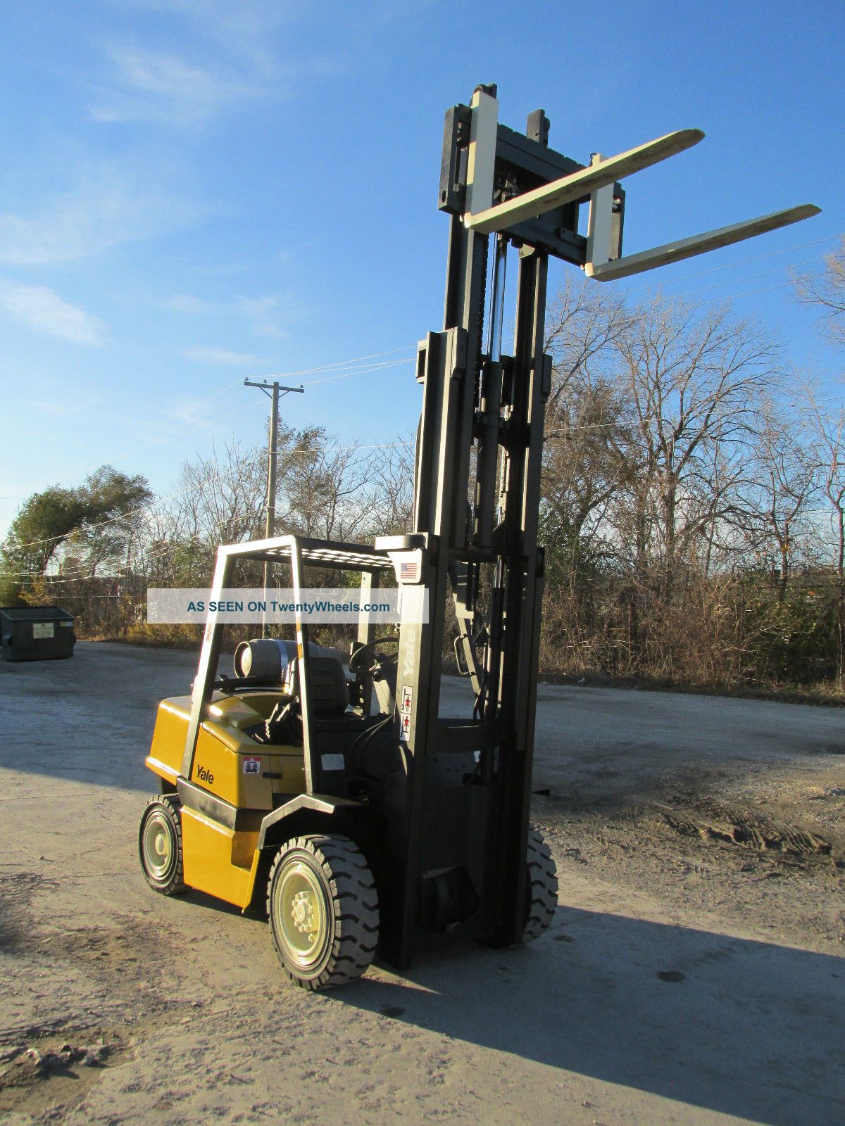 2006 Yale Glp080 Forklift Lift Truck Hilo Fork, Pneumatic 8, 000lb Lift
