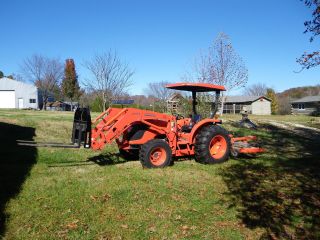 Kubota Mx5100dt Tractor,  Loader,  Backhoe With Many Implements.  39 Hours photo