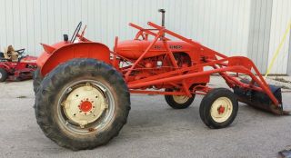 Allis Chalmers Wd45 Wide Front Gas Tractor And Loader Ac Wd 45 photo