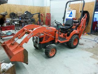 Kubota Bx24d Compact Diesel 4x4 Power Steering Tractor With Loader And Backhoe photo