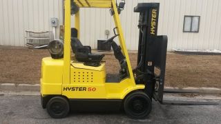 2001 Hyster 5000 Forklift 3 Stage Mast Lp Sideshifter photo