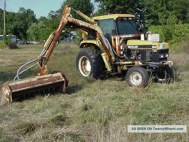 2001 Holland 6640 Tractor With Flail Mower Tractors photo