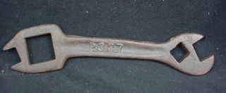Antique Farm Wagon Tractor Implement Wrench P837 Open End Square Box Spanner photo