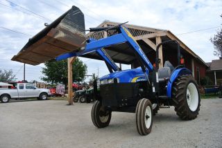 40hp 2wd Holland Tt45a Tractor Loader And Bucket Rops Diesel Nh photo