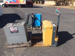 Caterpillar Electric Forklift Hand Truck With 2 Batteries And 2 Chargers photo