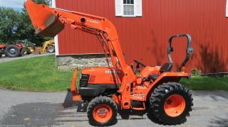 2007 Kubota L3400 4x4 Hydrostatic Compact Loader Tractor 35 Hp Diesel 1200 Hrs photo