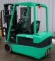 Mitsubishi Model Fb20kt (2004) 4000lbs Capacity 3 Wheel Electric Forklift Forklifts photo 1