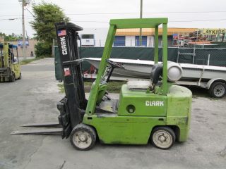 Clark Forklift Mid 80 ' S Triple Tower With Side Shift.  5000 Lbs Capacity Lp Gas photo