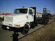 1996 International White 8000/8200 Series W/24ft Flatbed Includes Moffit Forklif Forklifts photo 1