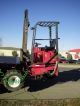 1996 International White 8000/8200 Series W/24ft Flatbed Includes Moffit Forklif Forklifts photo 3