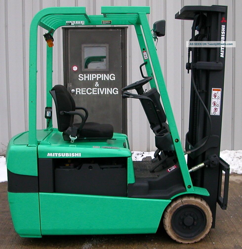 Mitsubishi Model Fb20kt (2004) 4000lbs Capacity 3 Wheel Electric Forklift Forklifts photo