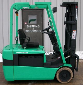 Mitsubishi Model Fb20kt (2004) 4000lbs Capacity 3 Wheel Electric Forklift photo