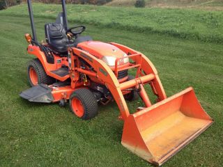 Kubota Bx2350 Tractor 4wd With Mower And Loader 803 Hours Serviced And Ready photo
