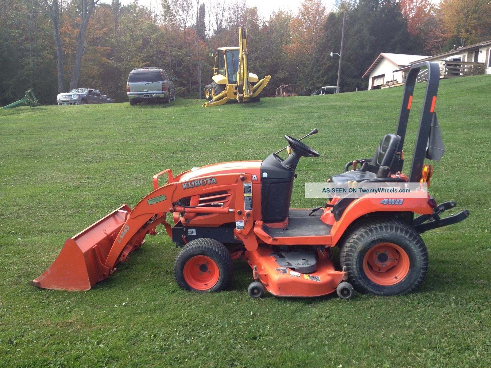 Kubota Bx2350 Tractor 4wd With Mower And Loader 803 Hours Serviced And