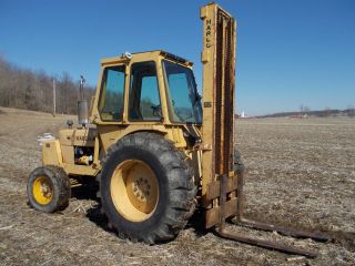 Harlo Ford Fork Lift 21 ' All Rough Terrain Wheel Cab Heat Tractor Loader Diesel photo