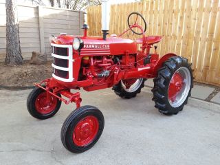 Mccormick Farmall Cub Tractor - Red Paint - With Belly Mower photo