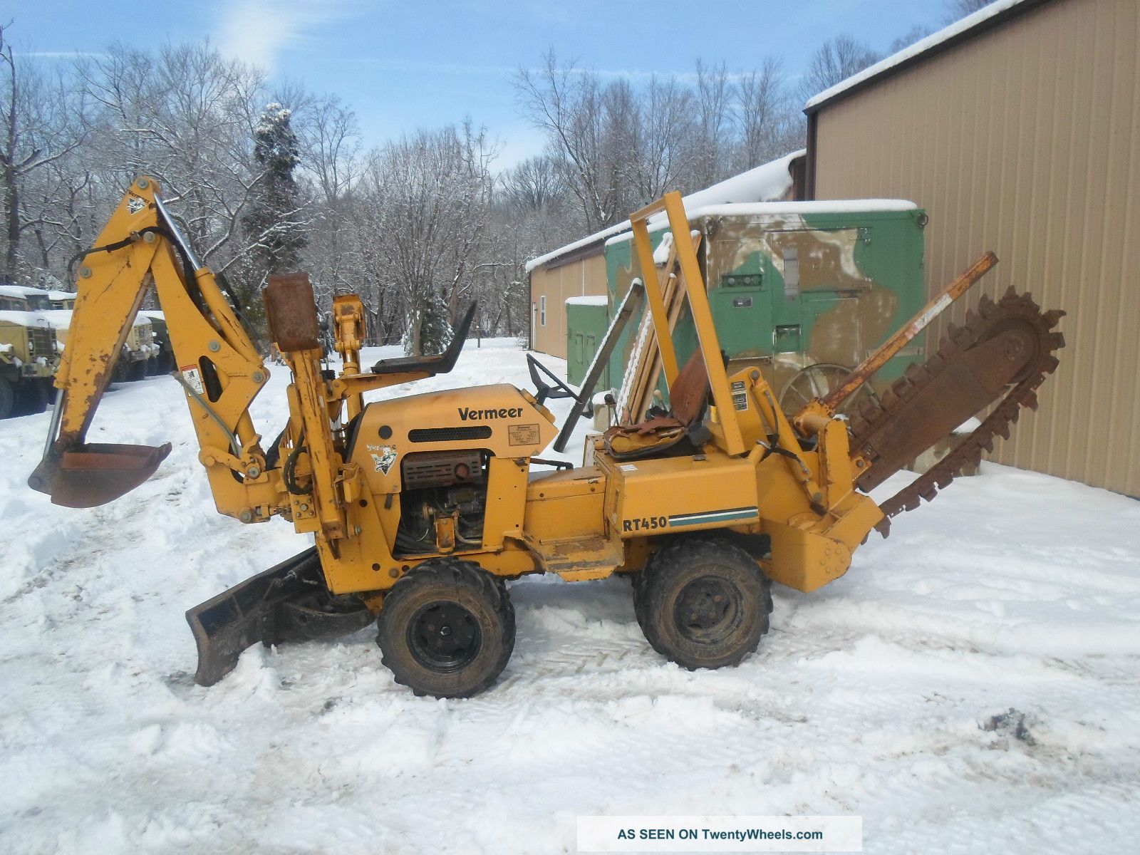 Vermeer Rt450 Trencher Backhoe Excavator 4x4 Diesel Trenchers - Riding photo