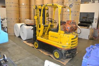 Hyster S50c Clamp Truck In Inventory Now.  Factory 45 Inch Clamp photo