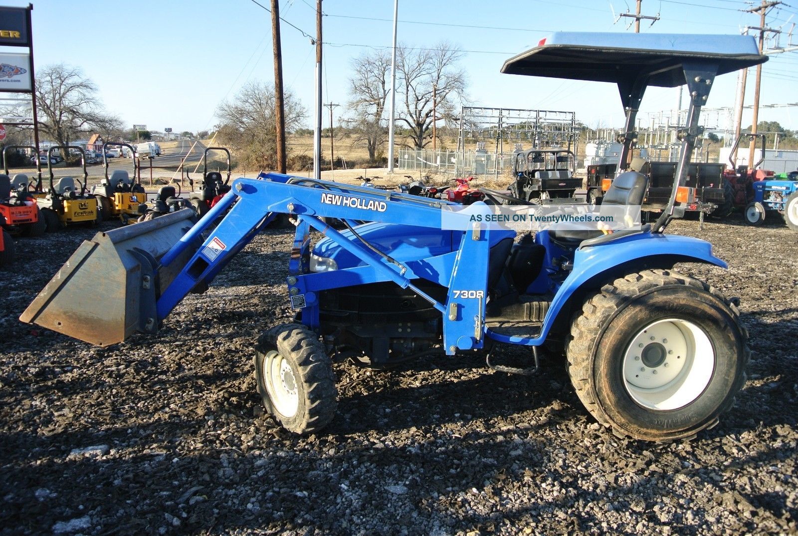 Holland Tc33d Steer 33hp Tractor 4wd With Loader And Bucket Rops