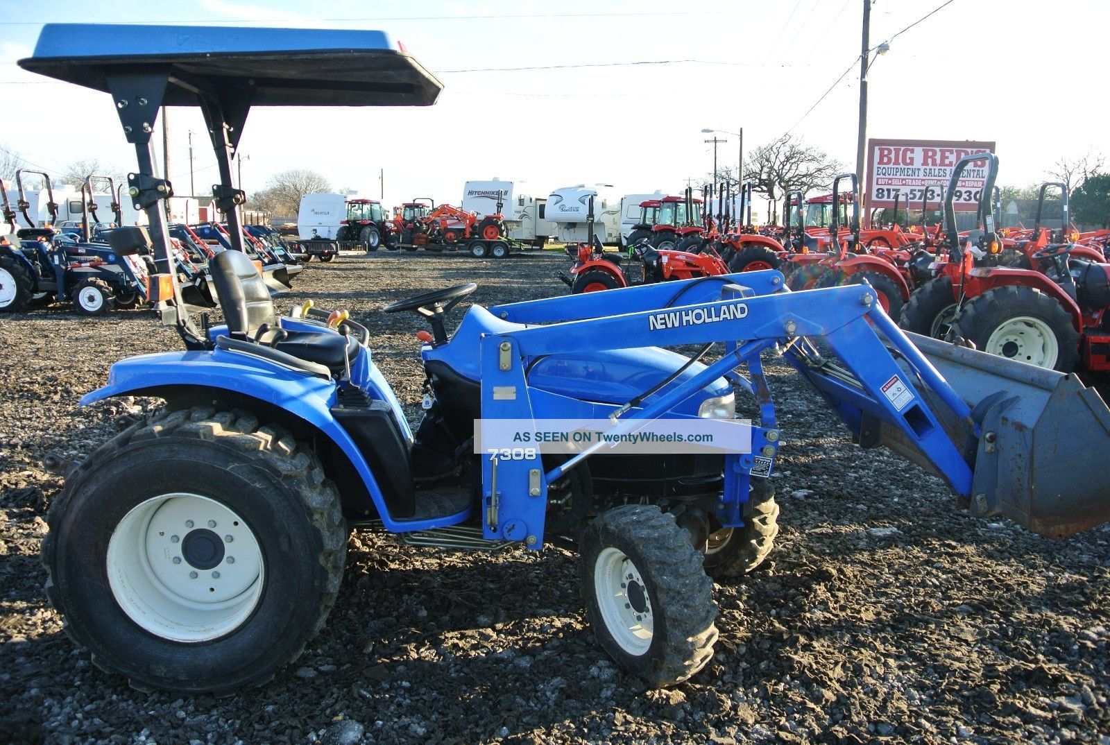 Holland Tc33d Steer 33hp Tractor 4wd With Loader And Bucket Rops