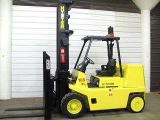 Hyster S155xl Cushion Forklift,  15,  000 Lb Two Stage Lift,  Sideshift,  Perkins photo