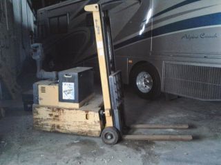 Big Joe Walkie Electric Forklift 3000lb W/ Tilt,  Charger Needs Battery photo