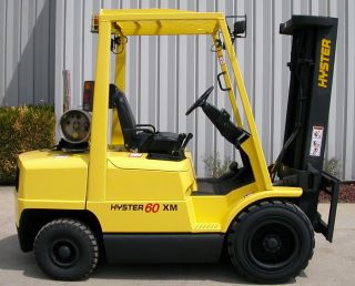 Hyster Model H60xm (2002) 6000lbs Capacity Dual Fuel Pneumatic Tire Forklift photo
