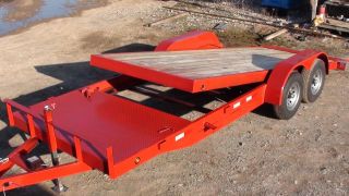 12k 18+4 Tilt Bed Splitdeck Bobcat Skidsteer Hauler Equipment Trailer photo