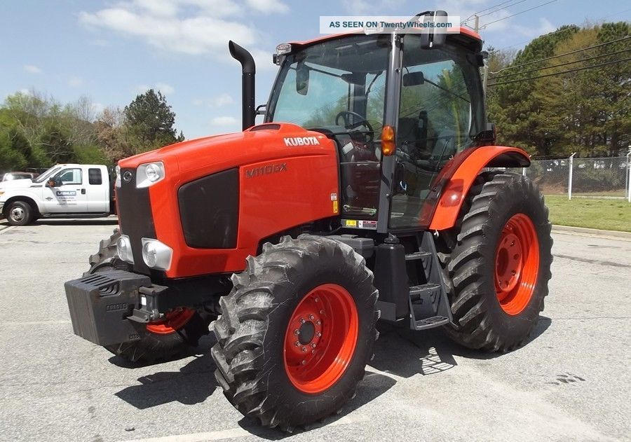 Kubota M110gxdtc 4wd Diesel Cab Tractor 74 Hours Stock U400113