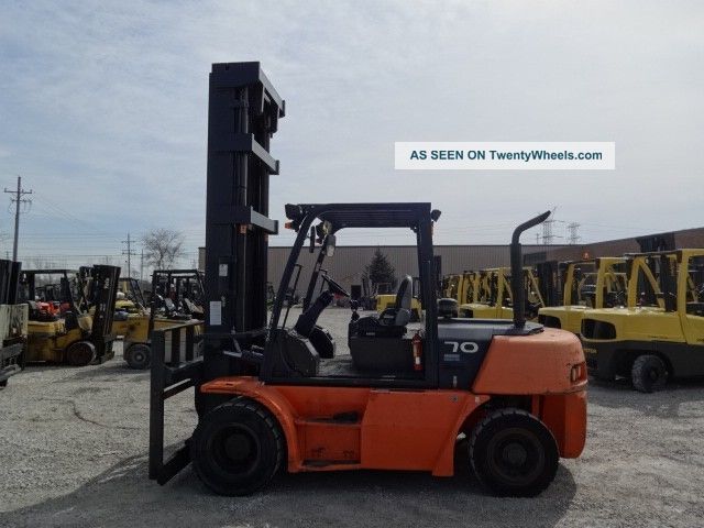 2007 Doosan D70s Forklift 15,  500lb Pneumatic Lift Truck Hi Lo Forklifts photo
