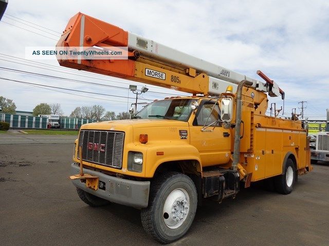2000 Gmc 7500 Bucket Boom Truck Cat Diesel Bucket / Boom Trucks photo