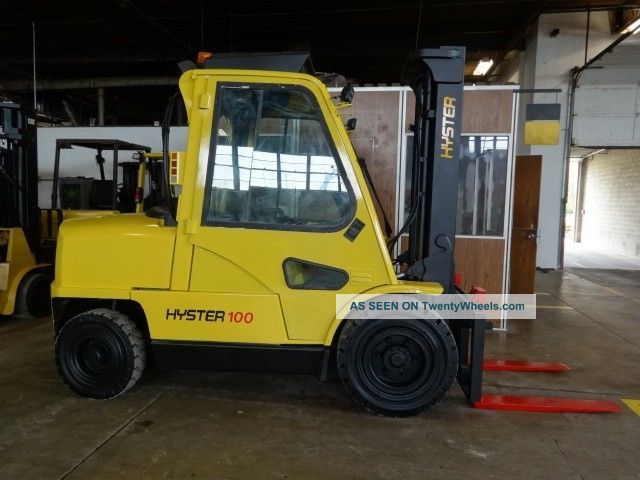 2005 Hyster H100xm Forklift 10000lb Pneumatic Lift Truck Hi Lo Forklifts photo
