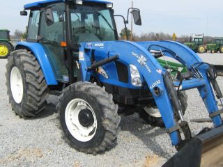 Holland Tl90a 4wd Tractor Cab & Air Woods Loader Farm Ranch Ford Hay Low Hrs photo