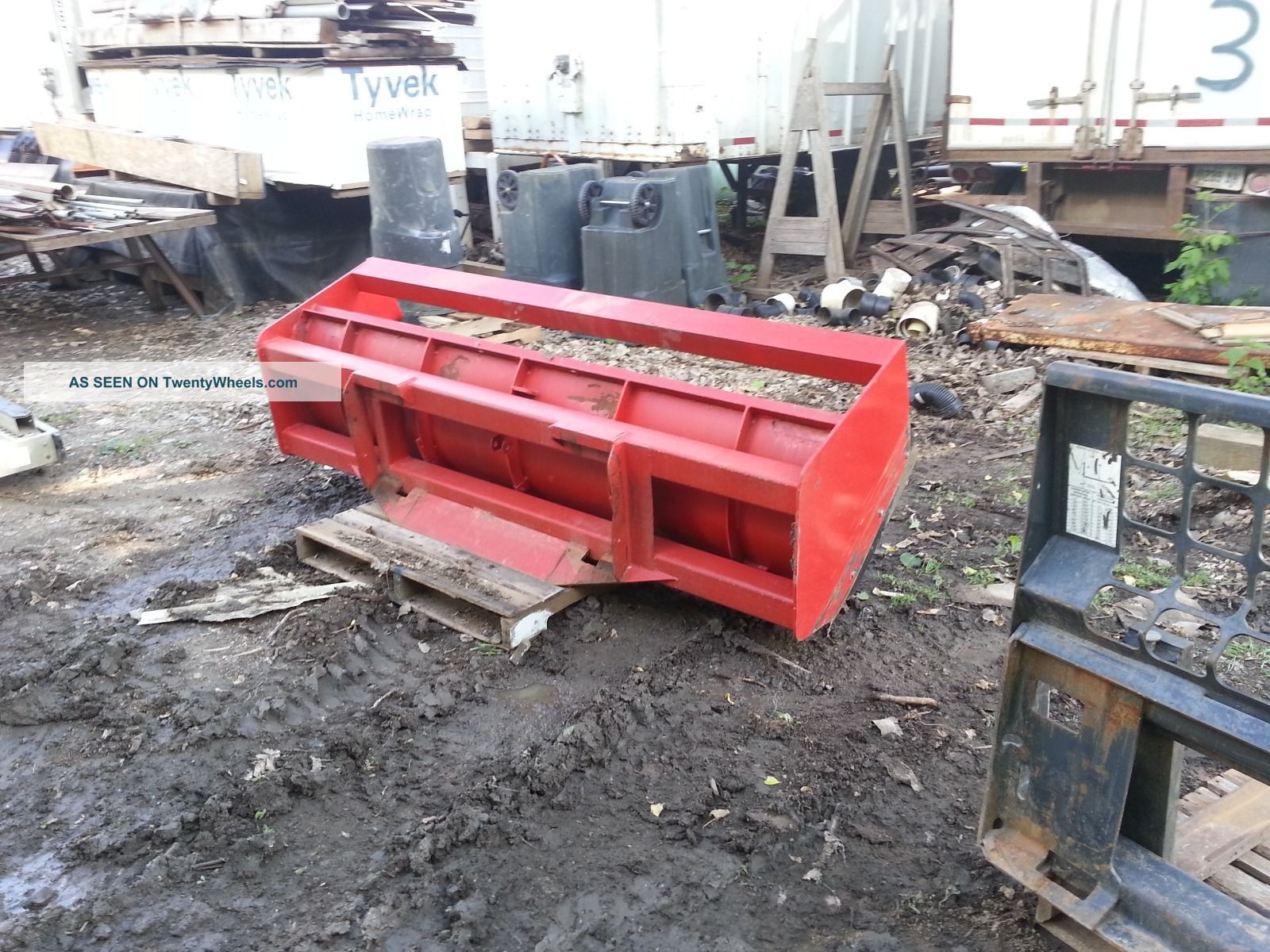 Bobcat 873 Skid Steer Loader Rubber Tire Bob Cat Wheel Forks Snow Pusher