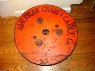 Aafa C1938 American Chain & Cable Co.  Drum In Bittersweet Paint photo