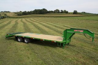 2014 30 ' Low Pro Tandem Dual Flatbed Equipment Trailer - 22,  400,  3 Ramp,  Led photo