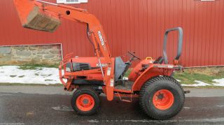 Kubota L2900 4x4 4wd Compact Loader Tractor 29 Hp Diesel 1400 Hrs Glide Shift photo