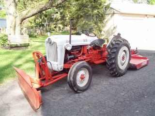 Naa Ford Jubulee Tractor With Snowplow And Mower photo